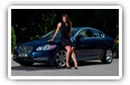Jaguar автомобили и девушки обои для рабочего стола UltraWide 21:9 3440x1440 and 2560x1080