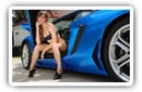Lamborghini автомобили и девушки обои для рабочего стола UltraWide 21:9 3440x1440 and 2560x1080